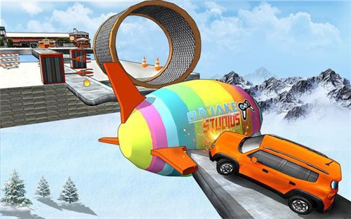 雪地轨道特技赛车游戏