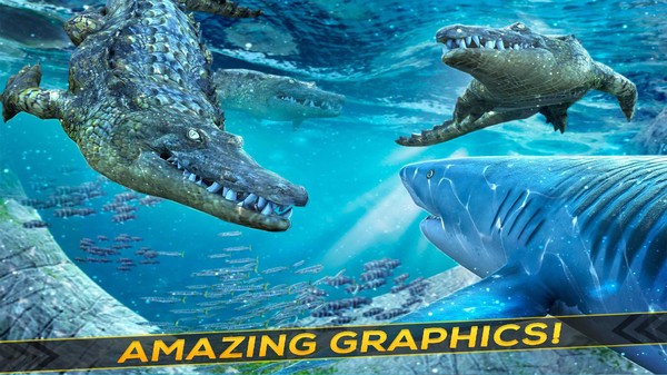 鲨鳄大战模拟截图1