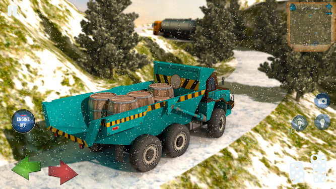 雪地货运卡车停车模拟器2021截图1