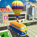 飞行气球巴士模拟器游戏