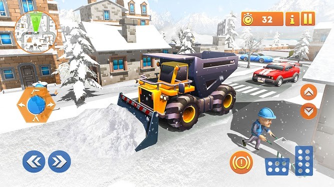 抢雪挖掘机3D模拟截图3