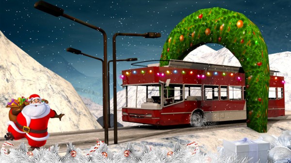 诞节雪地巴士模拟器截图3
