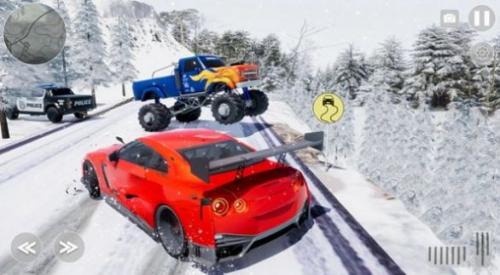 car crash icy mountain road截图3