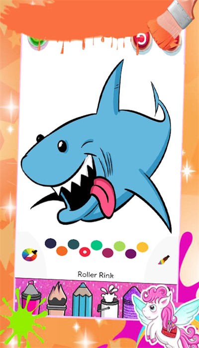 鲨鱼涂色书截图1